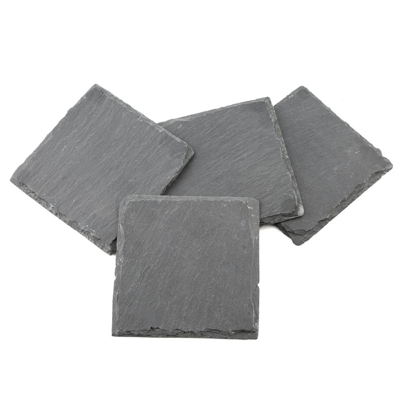 Ensemble de sous-verres en ardoise gris naturel Thirstystone
