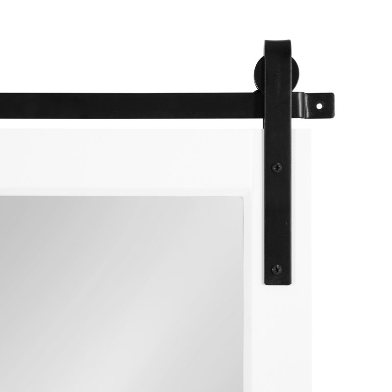 Miroir mural Strickler, 26,75 po x 38 po, Noir / blanc