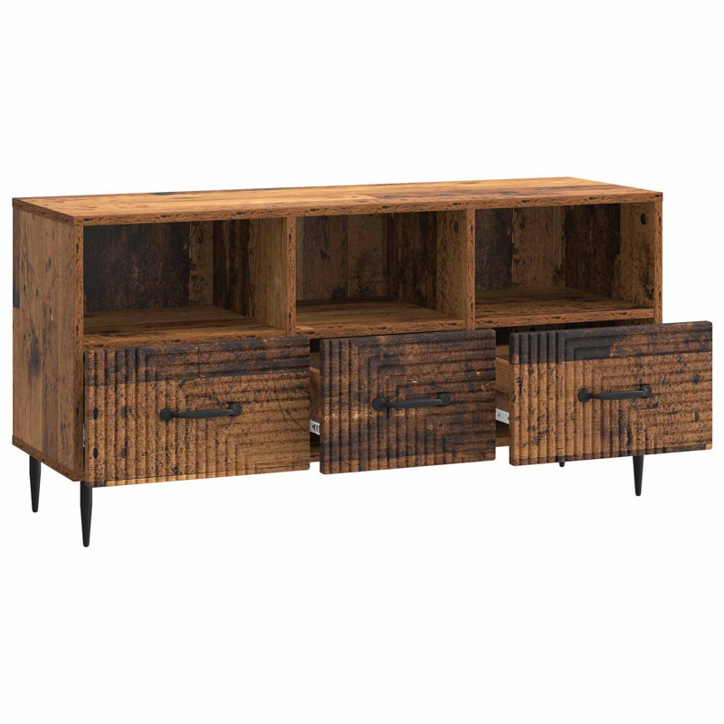 Unfinished TV Stand for TVs up to 43", Old Wood