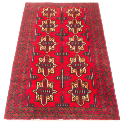 Teimani Red Rug 3'6" x 6'11"