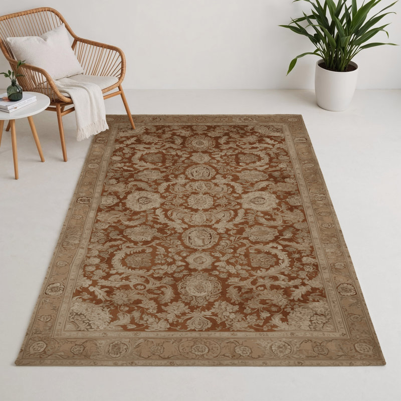 Tapis d'intérieur et d'extérieur brun français, Rectangulaire 3 pi x 5 pi