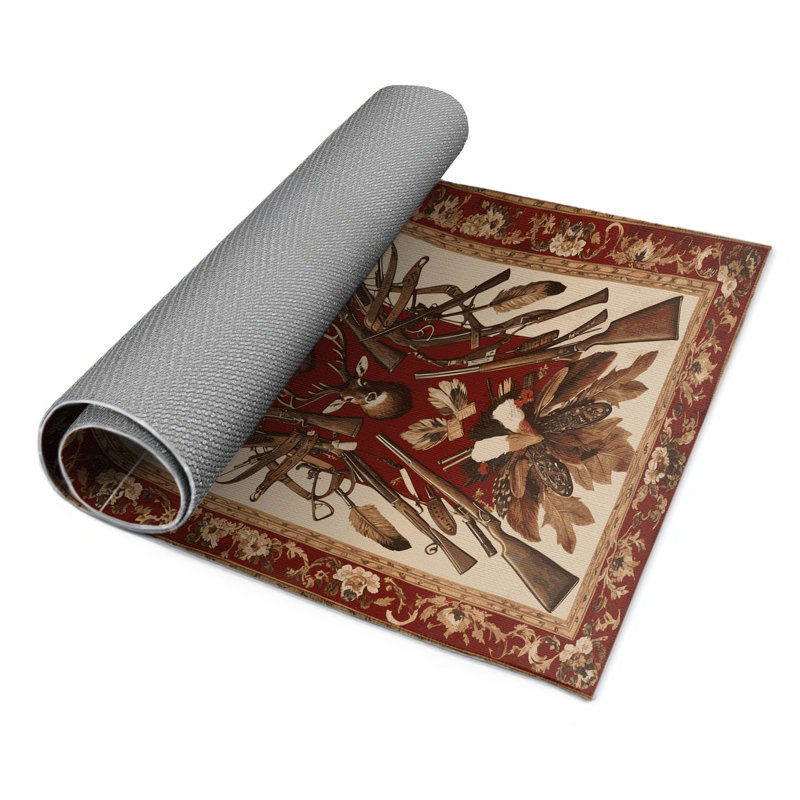 Tapis d'intérieur et d'extérieur brun français, Rectangulaire 3 pi x 5 pi