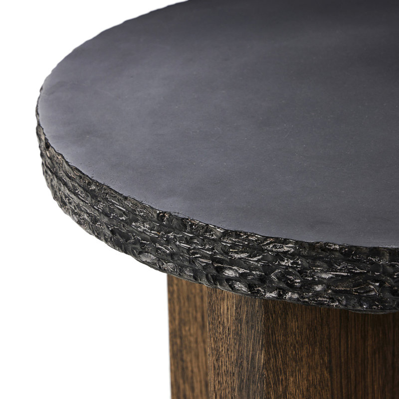 Mezes Nesting End Table-Large-Natural Basalt