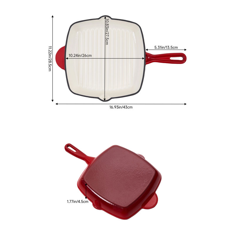 Enamelled Cast Iron Frying Pan