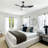 47 Inch Ceiling Fan With 22W LED Light And Remote Control 6 Speeds Reversible DC Motor For Bedroom Black-1033348077-1033348076