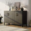 Vickey de style maison de campagne à 4 portes avec finition naturelle Mirod, une touche rustique pour les vestibules ou les petits espaces-128515007