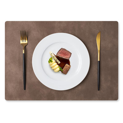 Ensemble de 6 napperons rectangulaires en similicuir 17 po x 12 po