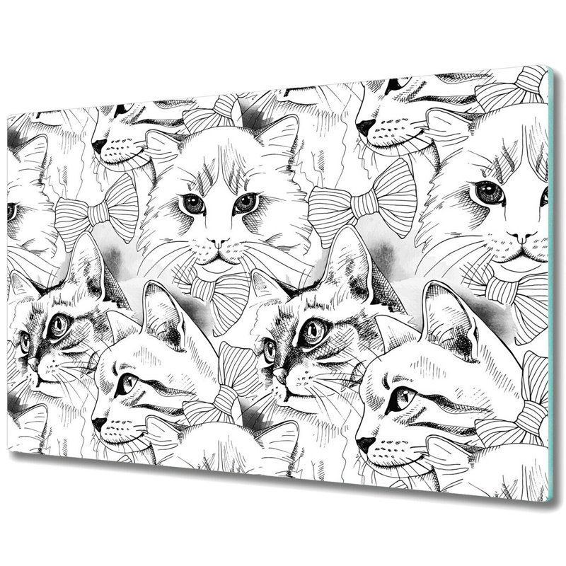 Tannis Elegant Cats Chopping Board, 60cm L x 52cm W