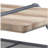 Oak and sand gray 1-layer coffee table