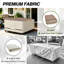  Housse pour table de patio - Housse carrée pour table et chaises d'extérieur imperméable - 76 x 76 po, brun clair et kaki