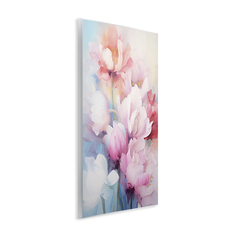 «Soft Tulip Blossoms» par Gina Kelly, H 19 po x l 13 po