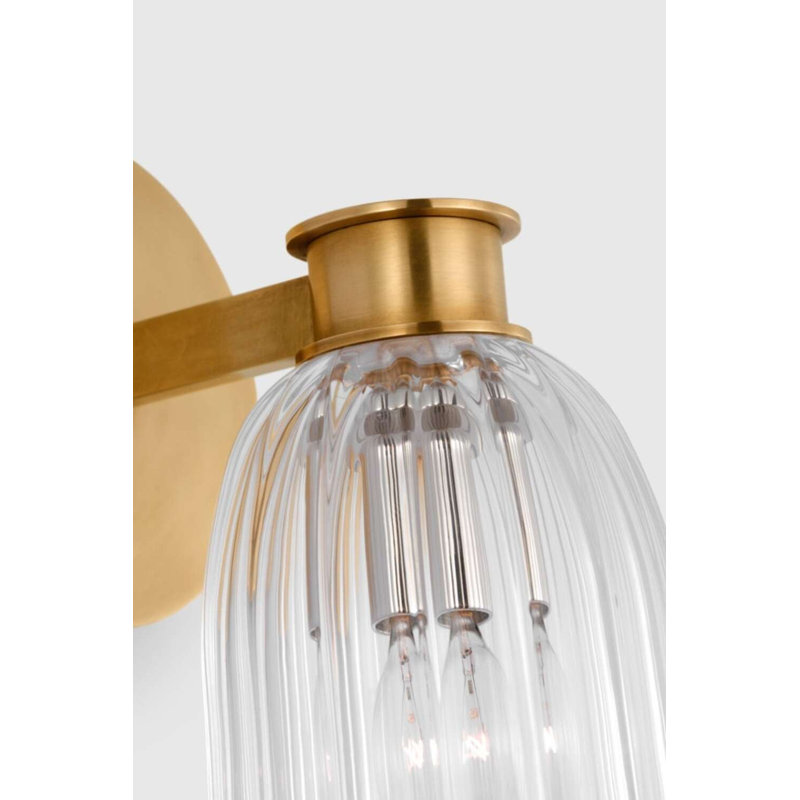Asalea 1 - Light Bath Sconce, Hand Rubbed Antique Brass