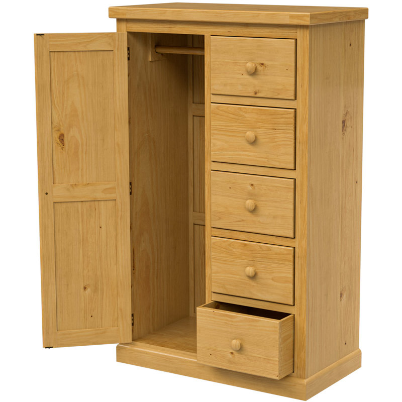 Tariq 2 Door Solid Wood Wardrobe