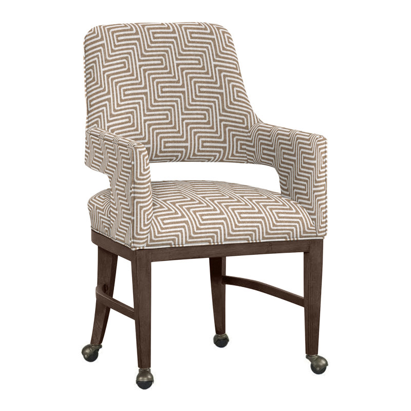 Chaise avec accoudoirs Josie, Perigold clé personnage minéral, Noisette