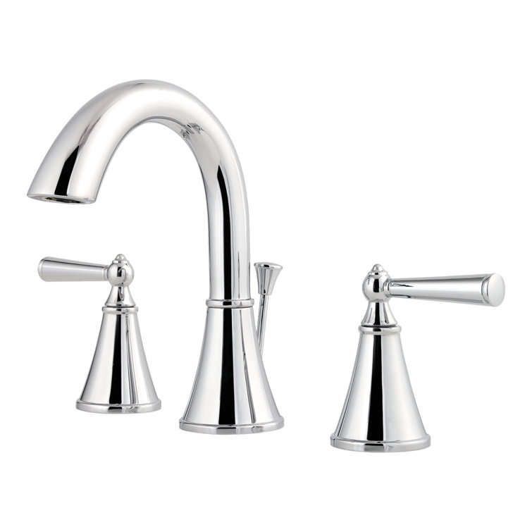 Saxton Double Handle Widespread Bathroom Faucet with Drain Assembly