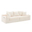 Très grand canapé sans siège à quatre places avec porte-gobelet et poches latérales, canapé-lit rembourré en velours côtelé avec 3 coussins, 2 coussins lombaires. Salon, chambre à coucher, sans assemblage, matériau respirant-366086519