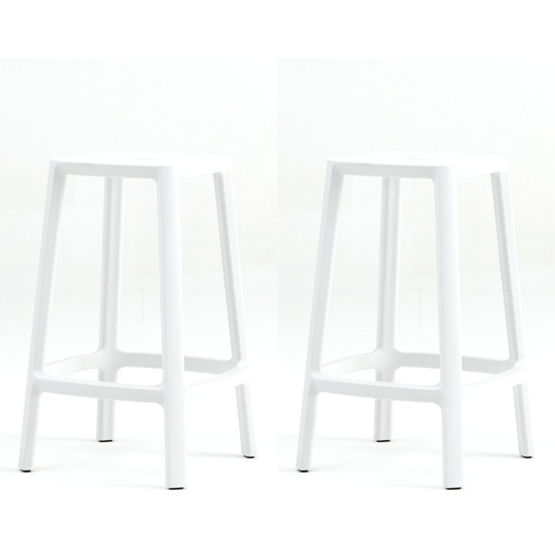 Cadrea Bar & Counter Stool, Counter Stool (25.50" Seat Height), White