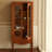 Brown Solid + Manufactured Wood + Glass Display Cases