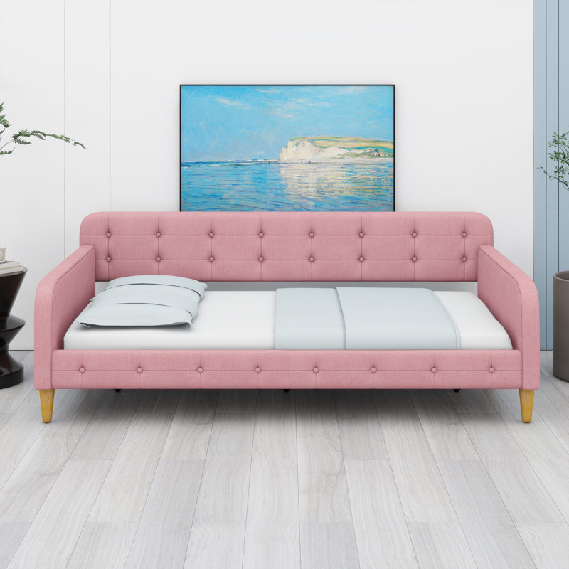 Upholstered Daybed With 4 Support Legs
