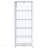 White 5-Shelf Display Led Curio Cabinet