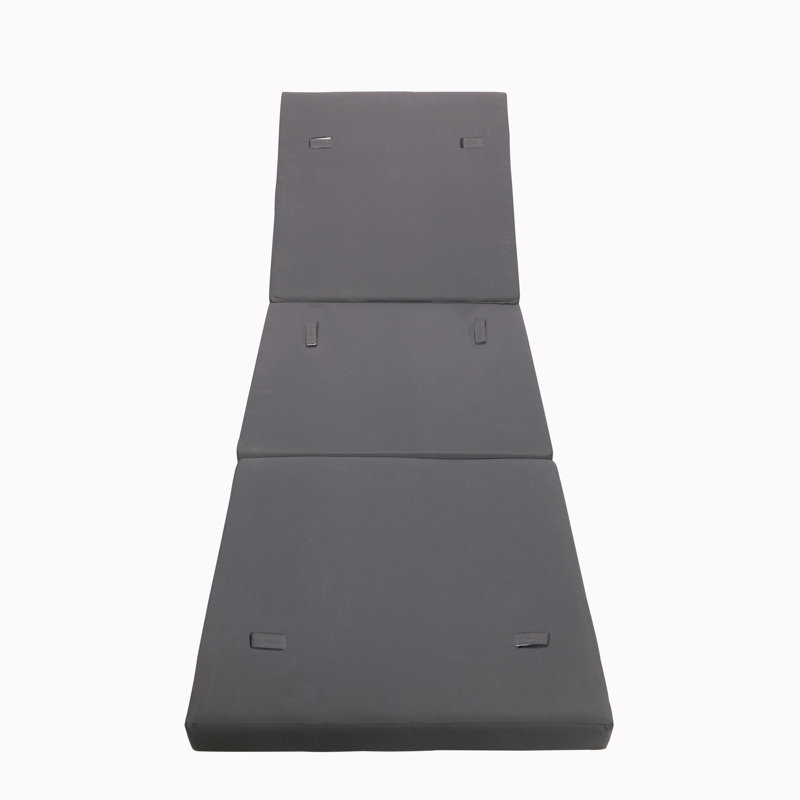 Chaise longue d'extérieur Beaubien, Gris foncé / Gris, 4