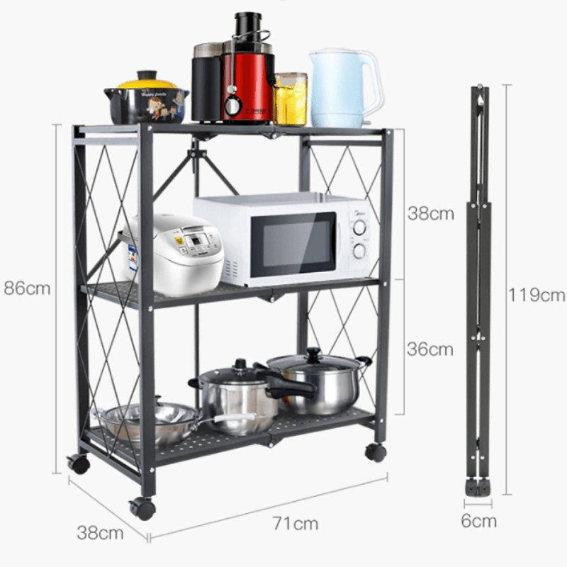 TygerClaw 12.2'' W Steel Shelving Unit with Wheels