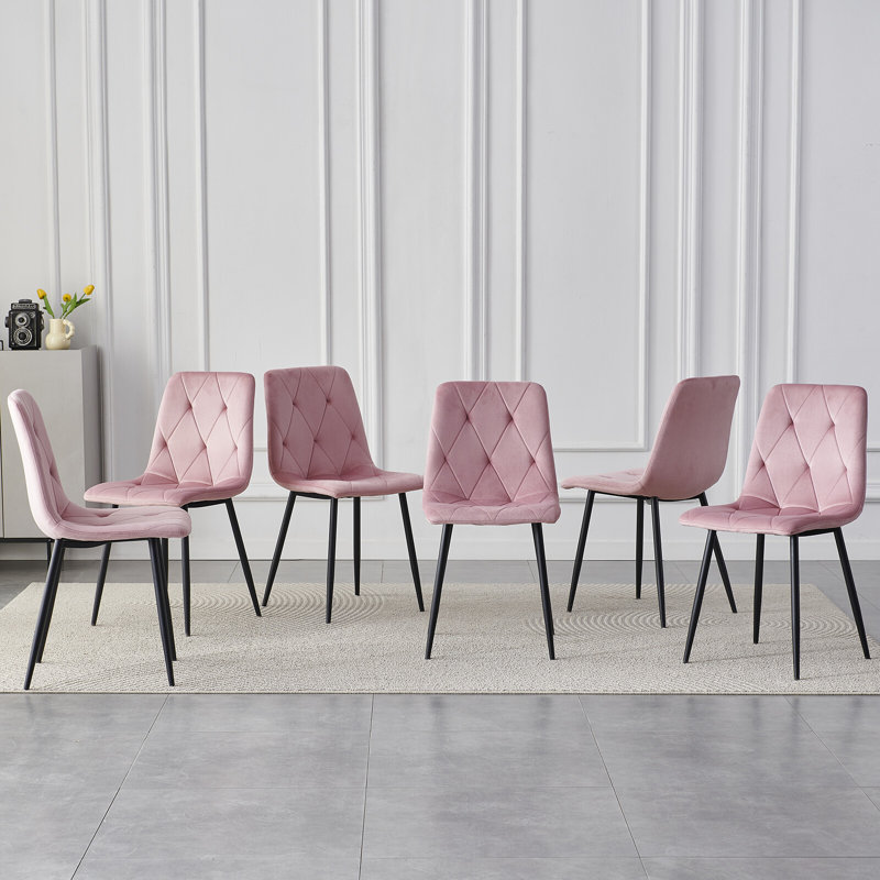 Aniel Polyester Dining Chair, Pink