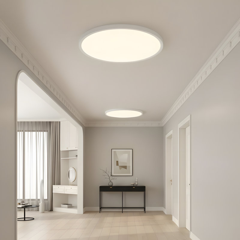 16inch Flush Mount Ceiling Light, 32W 3520LM 5CCT Selectable, Dimmable LED Ceiling Light Fixture for Kitchen Bedroom Living Room, Modern Low Profile Style