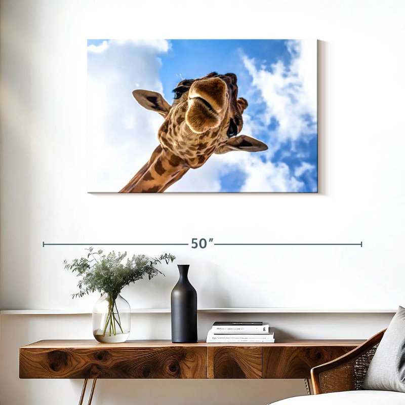 Brampt Curious Giraffe, 24" H x 36" W