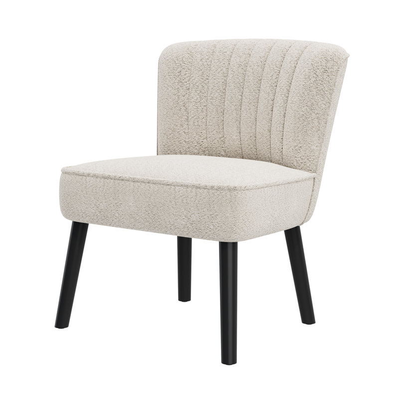 Fauteuil - Élégant pour les petits espaces avec revêtement blanc doux et confortable, style moderne et relaxant