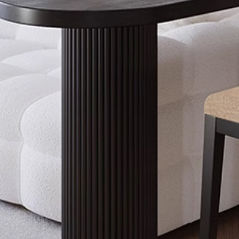 Table de bar style français en bois massif noir, H 41,3 po x L 78,7 po x l 17,7 po
