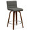 Tabouret pivotant de style Mid-Century avec siège et dossier rembourrés Roland