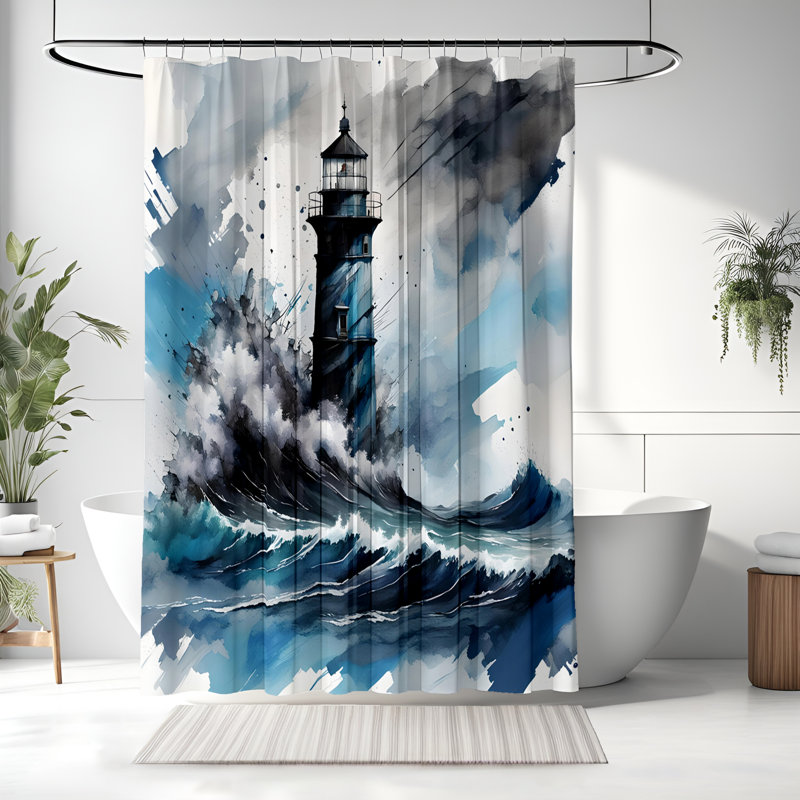 Brault Shower Curtain, 72"H x 70"W