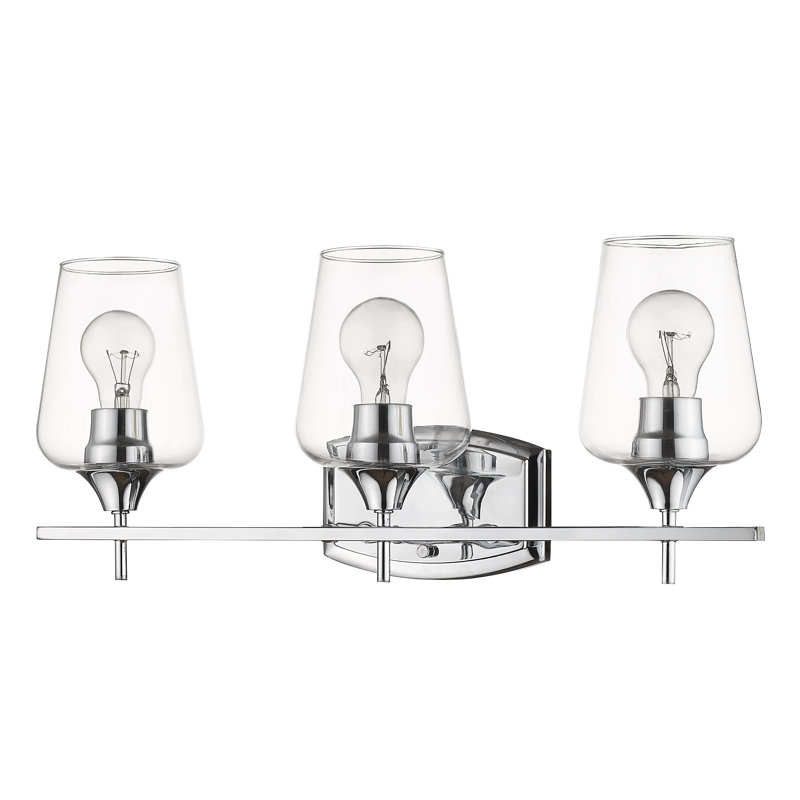 Éclairage de salle de bain à intensité variable 3 lumières Dahlya, Chrome