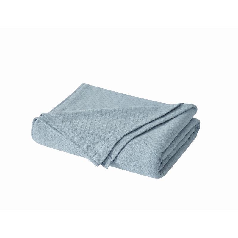 Couverture en coton Royal Velvet Dream, Bleu, L 108 po x L 90 po