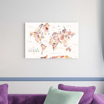 «Desert Blooms Map» par Laura Marshall, impression sur toile tendue