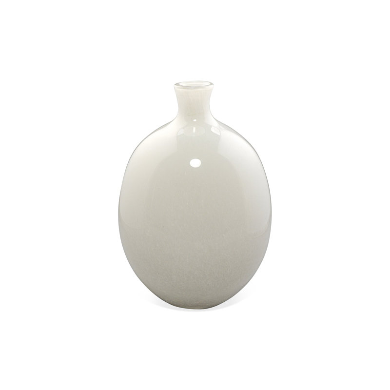Minx Handmade Glass Table Vase, White
