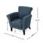 Fauteuil club en tissu bleu marine Tempting