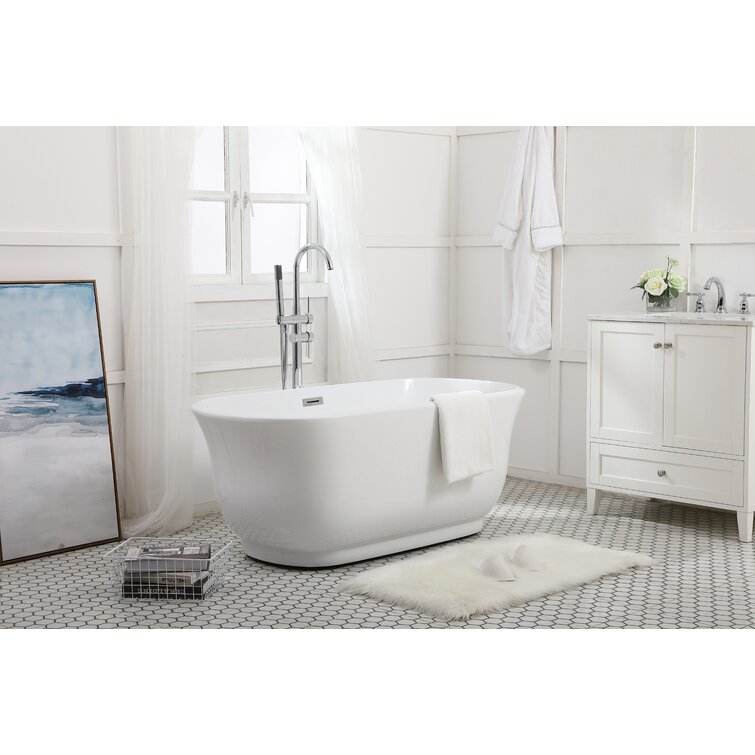 Wrought Studio Chaylynn 59 x 28 Freestanding Soaking Bathtub & Reviews