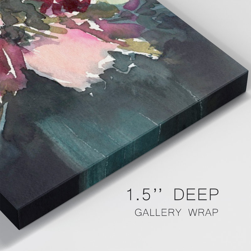 Bouquet noir sur toile tendue I-Premium Gallery - prêt à être accroché