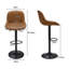 Tiberias Upholstered Adjustable Height Bar Stool