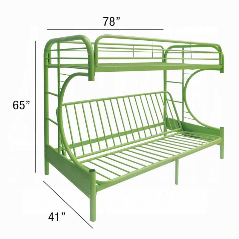 ACME Eclipse Futon Audeliz (Twin/Full), Green, Twin Over Full, Green