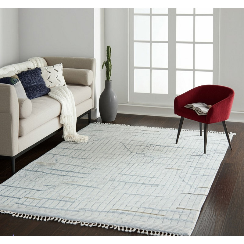 Tapis beige noué à la main Marrakech