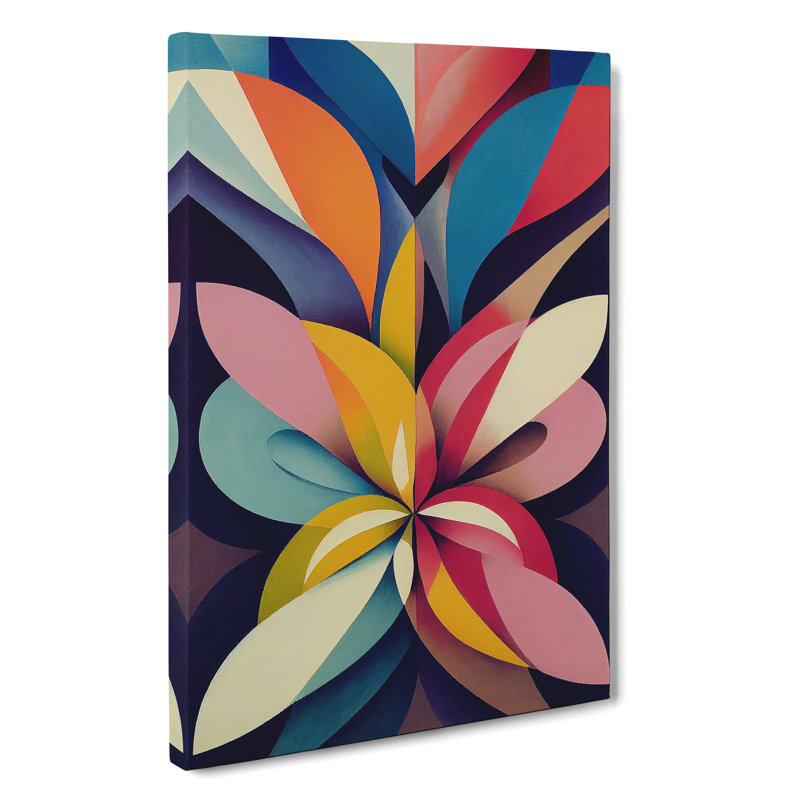 Unique Flowers Abstract No.7 - Wrapped Canvas, 50cm H x 35cm W x 3cm D