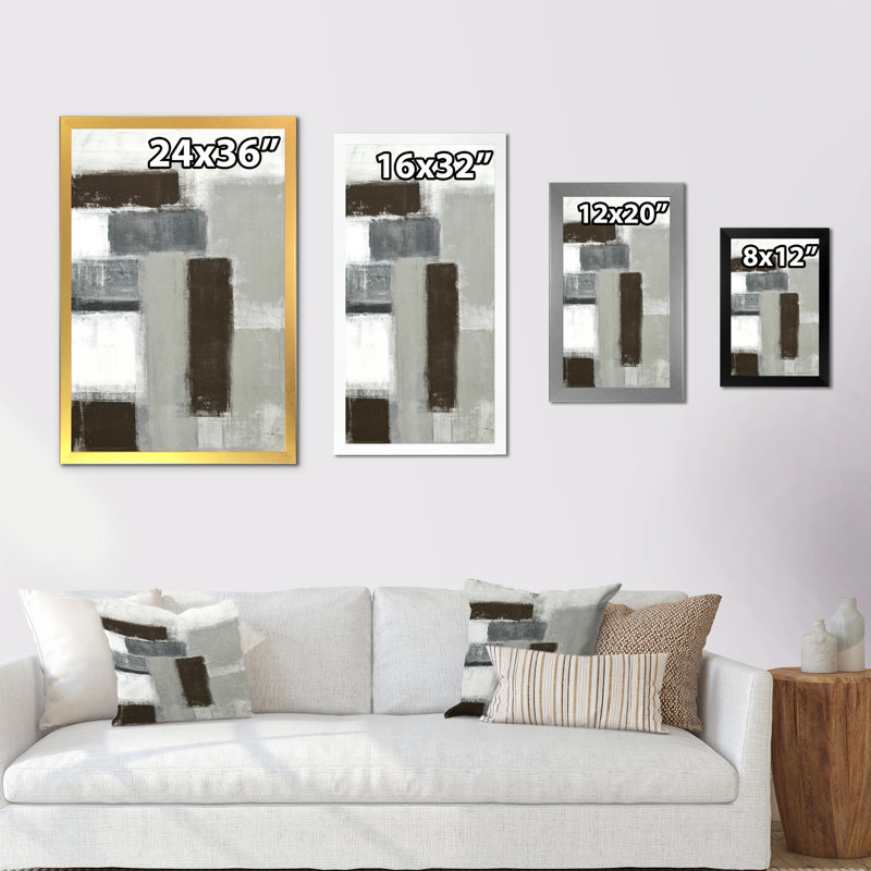 Art moderne gris et bleu II 2FDP47742, Noir, H 20 po x l 12 po x P 1 po