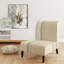 Fauteuil de chambre d'appoint à motif crème rayé