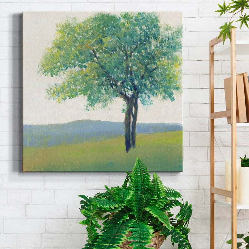 Solitaire Arbre II - Toile tendue avec châssis de qualité supérieure - Prêt à être accroché, H 10 po x l 10 po x P 1 po