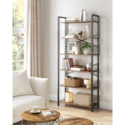 Toulouse 186cm H x 80cm W Metal Etagere Bookcase