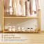 Clothing Rack Bamboo with 2 Storage Baskets, Adjustable Hanging Rods, Garment Holder with Shelf, Dress up Racks