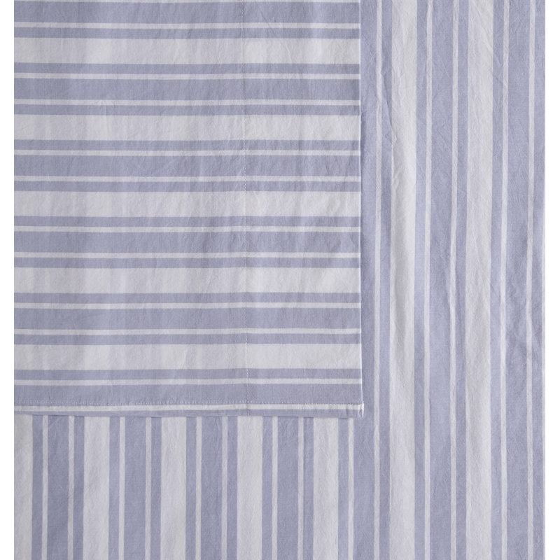 Ensemble de draps à rayures The Farmhouse par Rachel Ashwell, Ensemble de draps pour lit simple avec 1 taie d'or